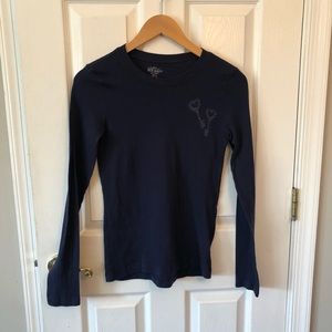 Navy old navy long sleeved inspired tee, M